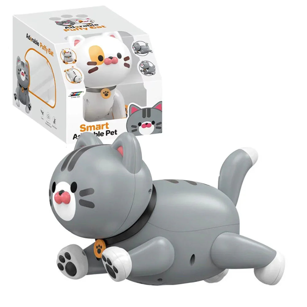 Smart Adorable Pet Cat with USB Battery – Grey - Toys - OKO