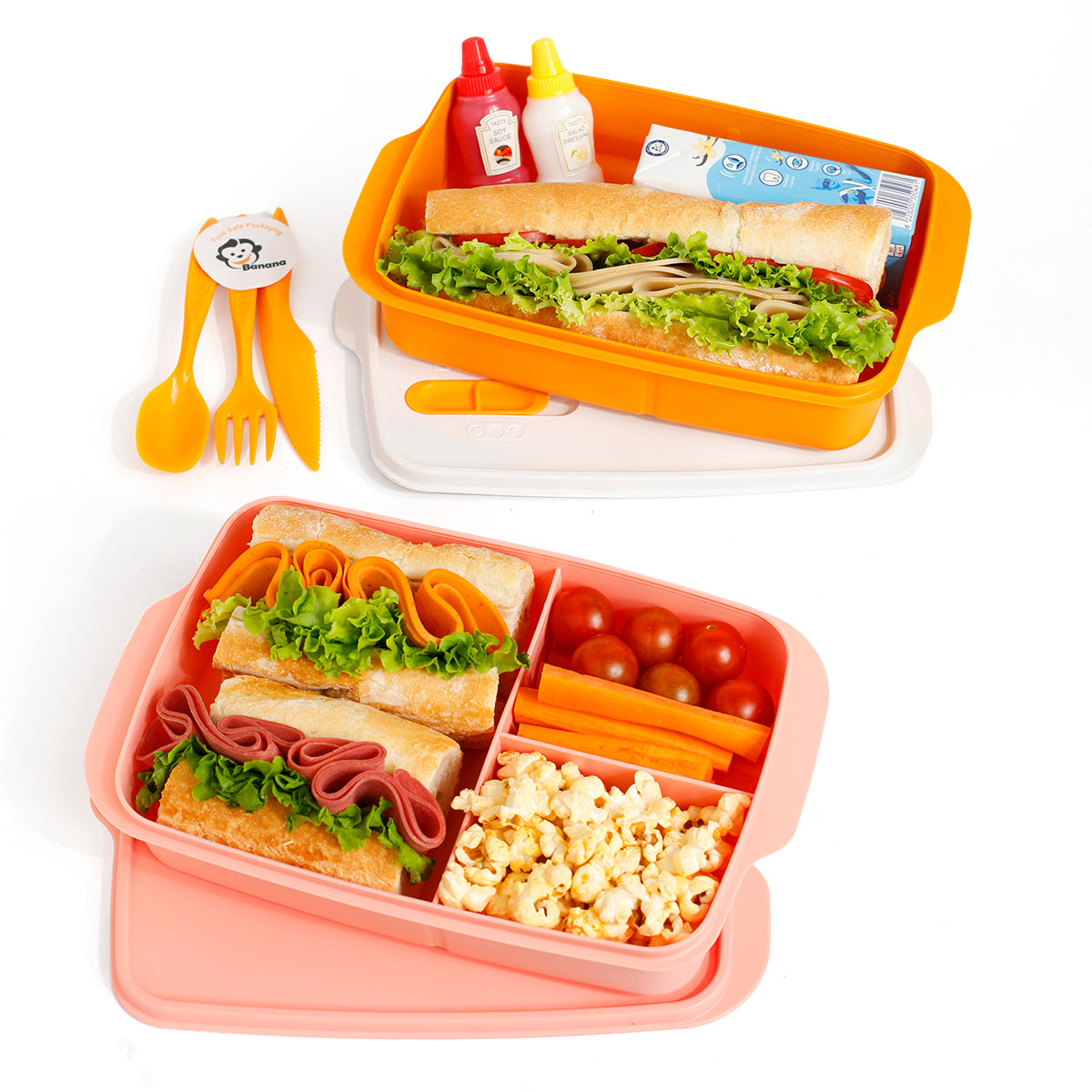 Salmon Plastic Lunch Box – 1.5L