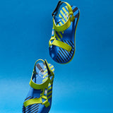 Cubs Royal Blue-Neon Green Boys Sporty Sling Sandal
