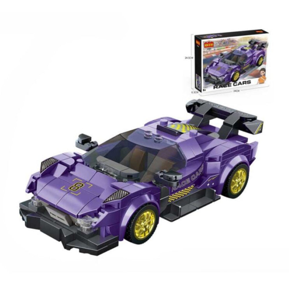 Cogo Purple Race Car Building Block Set – 301 Pcs