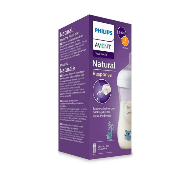 Avent Natural Bottle Response (3-6M+) 260ml- 1 Pack