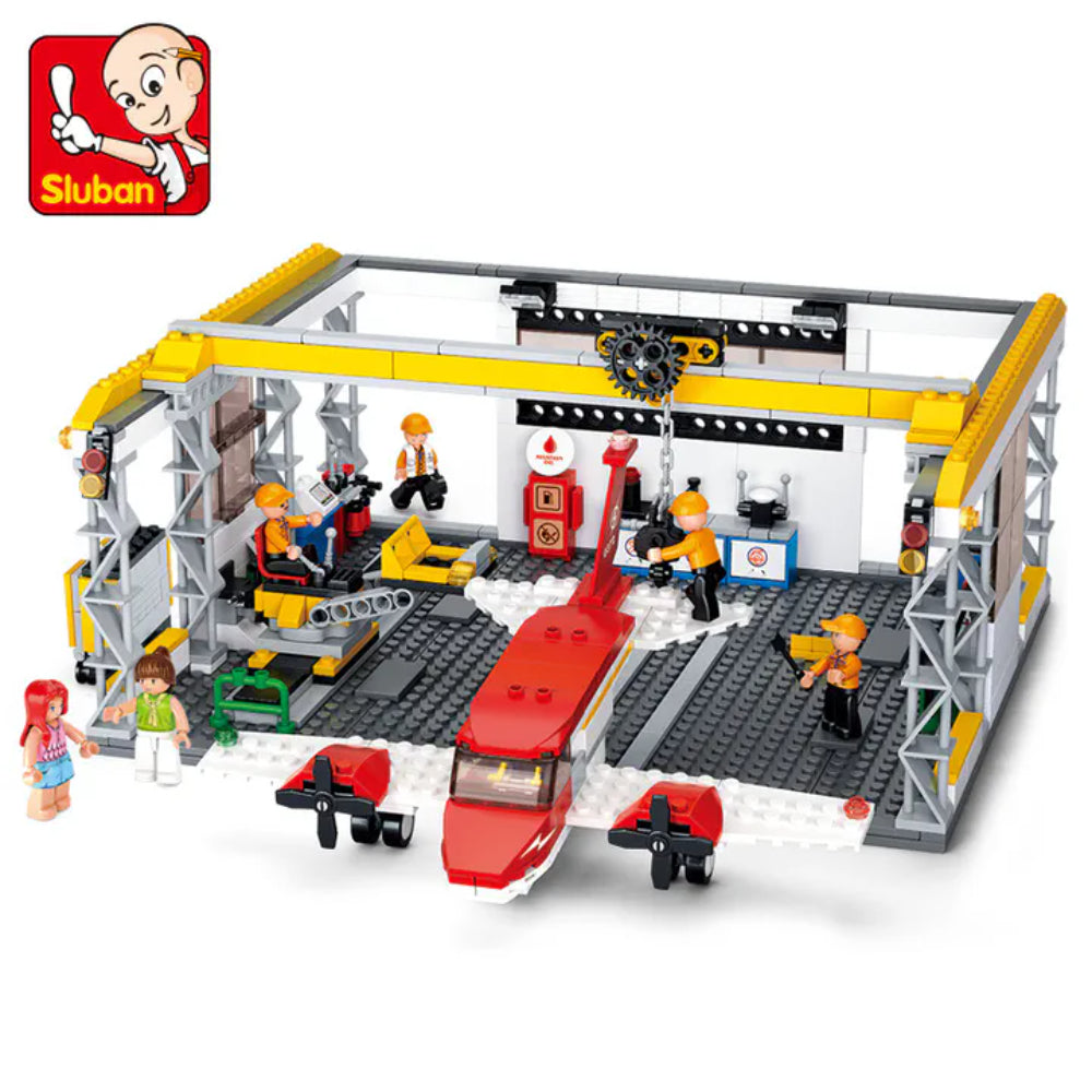 Sluban Aviation Aircraft Hanger Building Blocks Set – 599 Pcs