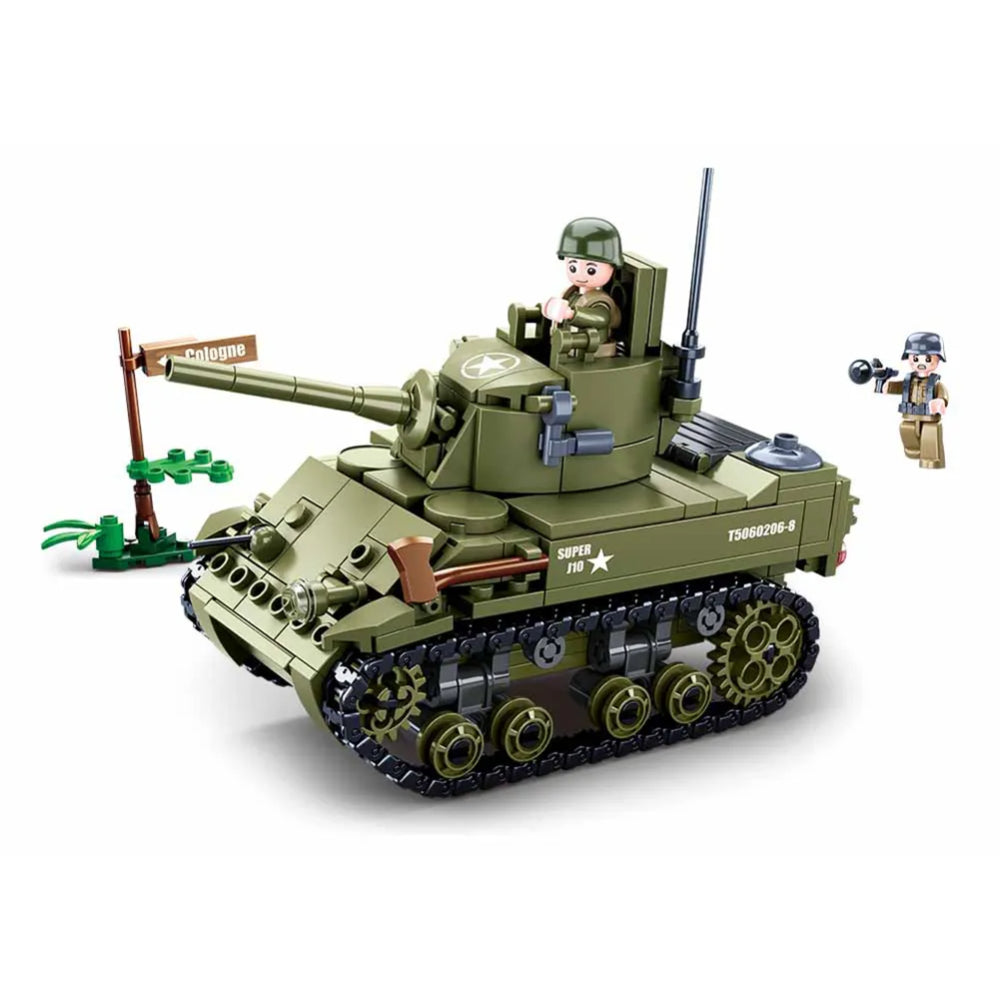 Sluban Army WWII Modern Tank Building Set - 344 Pcs