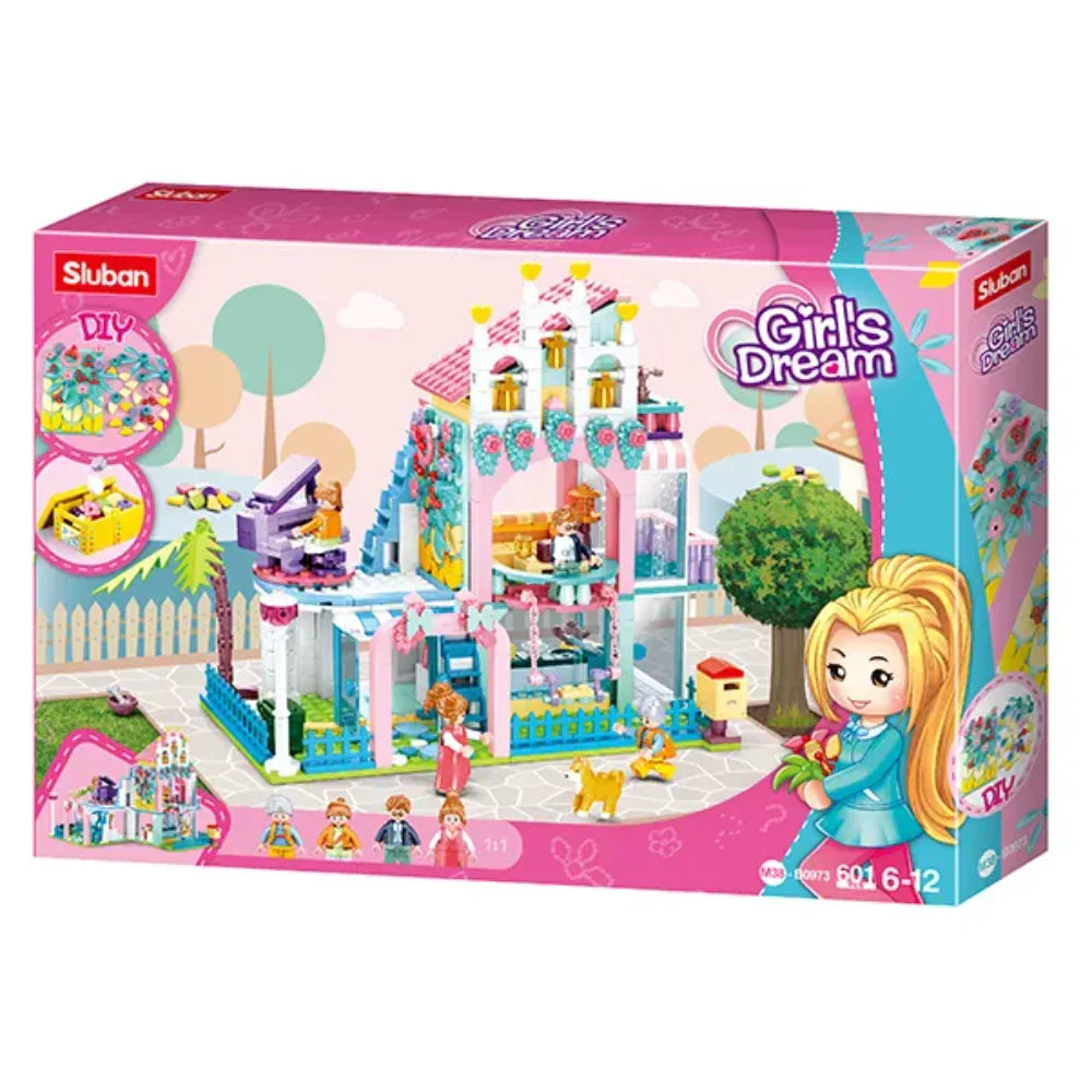 Sluban Girls Dream Apartment Building Blocks Set - 596 Pcs