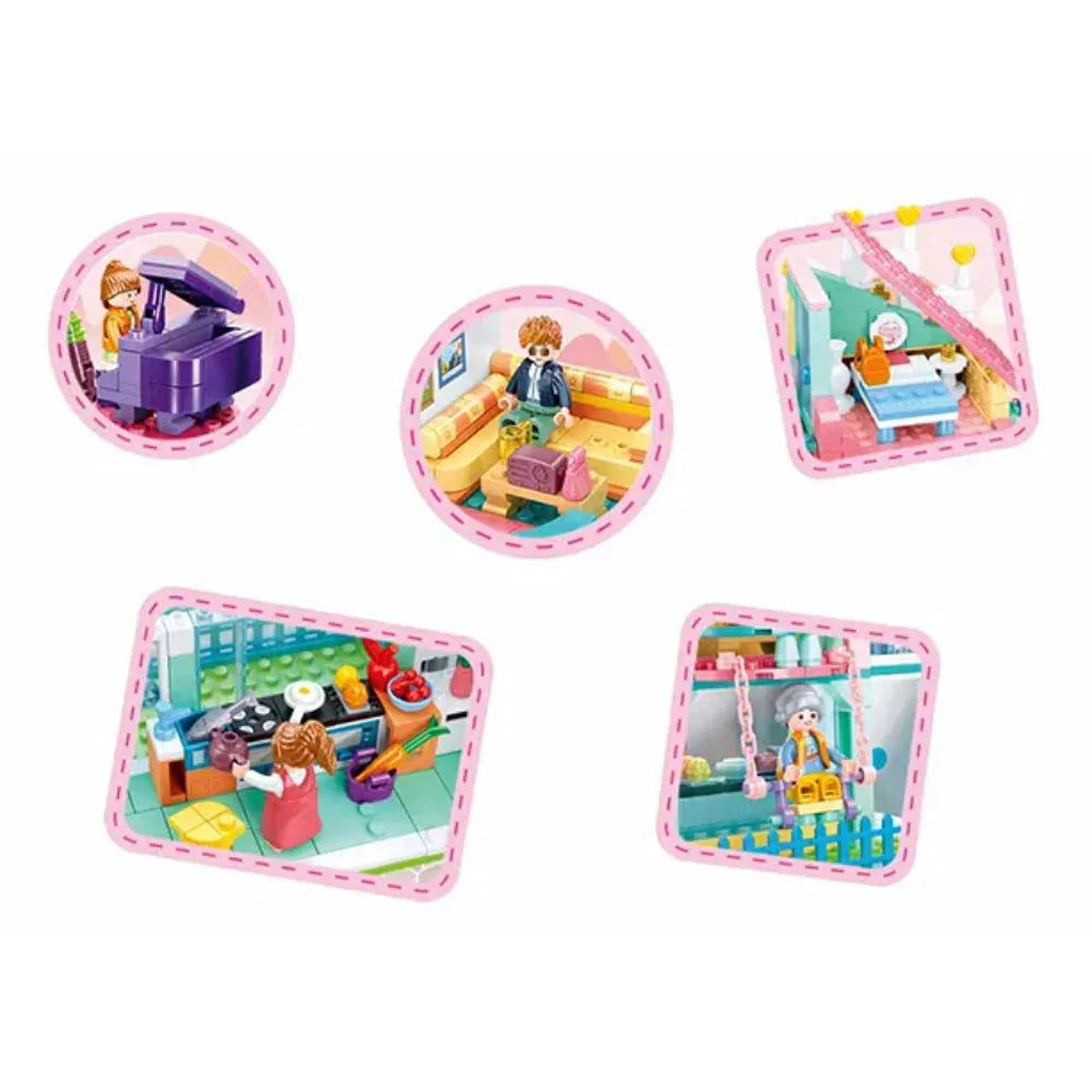 Sluban Girls Dream Apartment Building Blocks Set - 596 Pcs