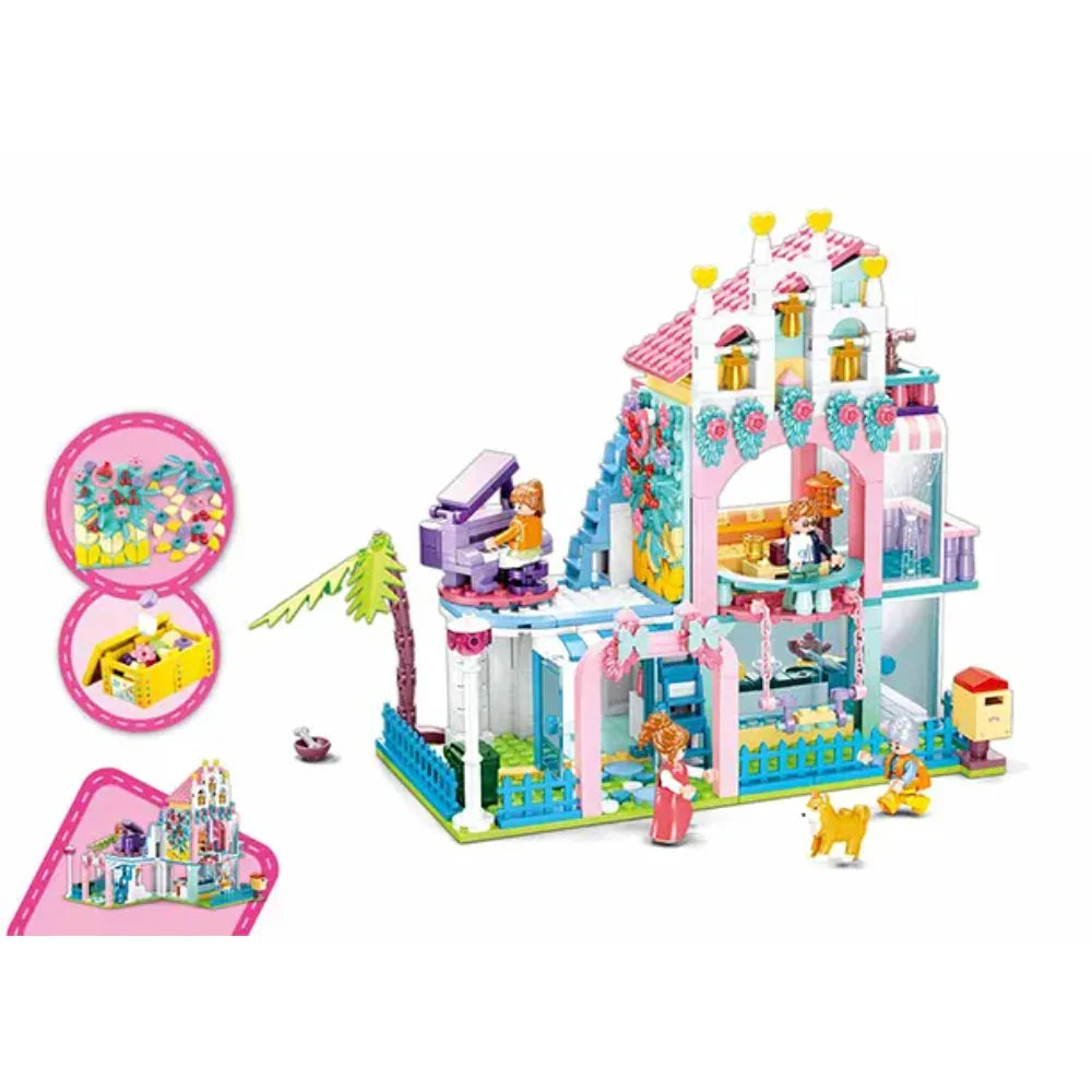 Sluban Girls Dream Apartment Building Blocks Set - 596 Pcs - Toys