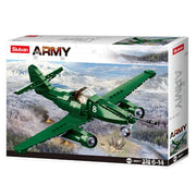 Sluban Army Battle of Budapest Fighter Jet Building Blocks Set - 338 Pcs