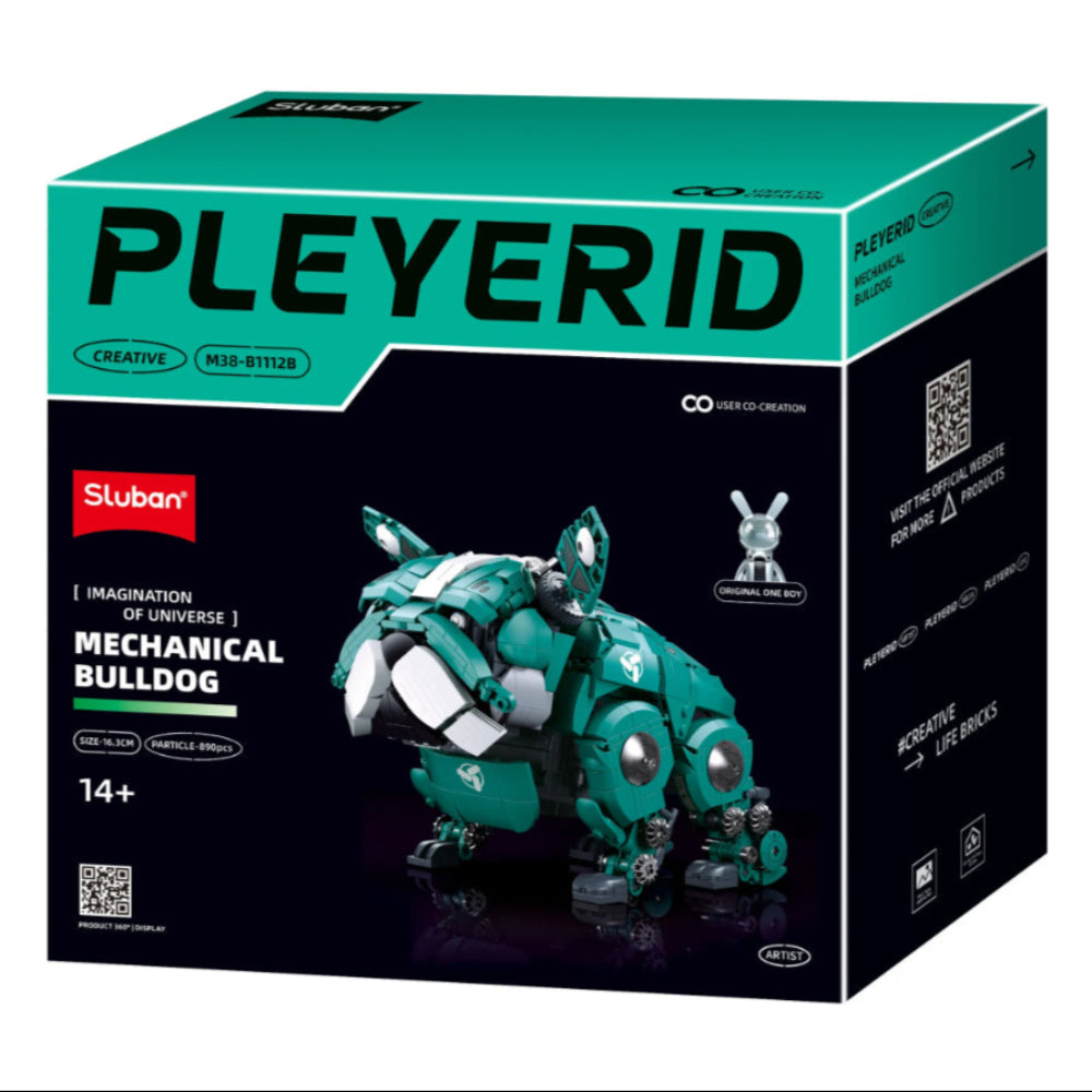 Sluban Pleyerid Green Mechanical Bulldog Building Blocks Set - 890 Pieces