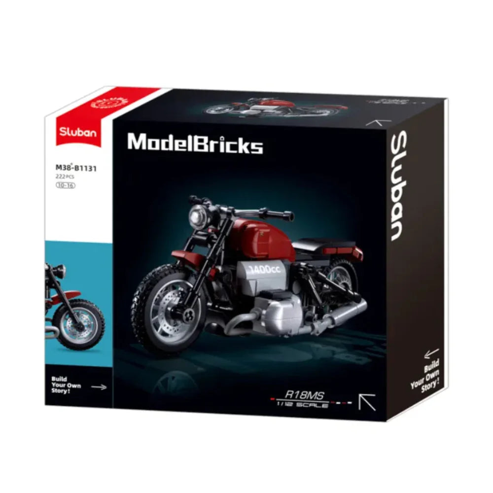 Sluban Model Bricks Motorcycle R18 Building Blicks Set - 222 Pcs - Toys