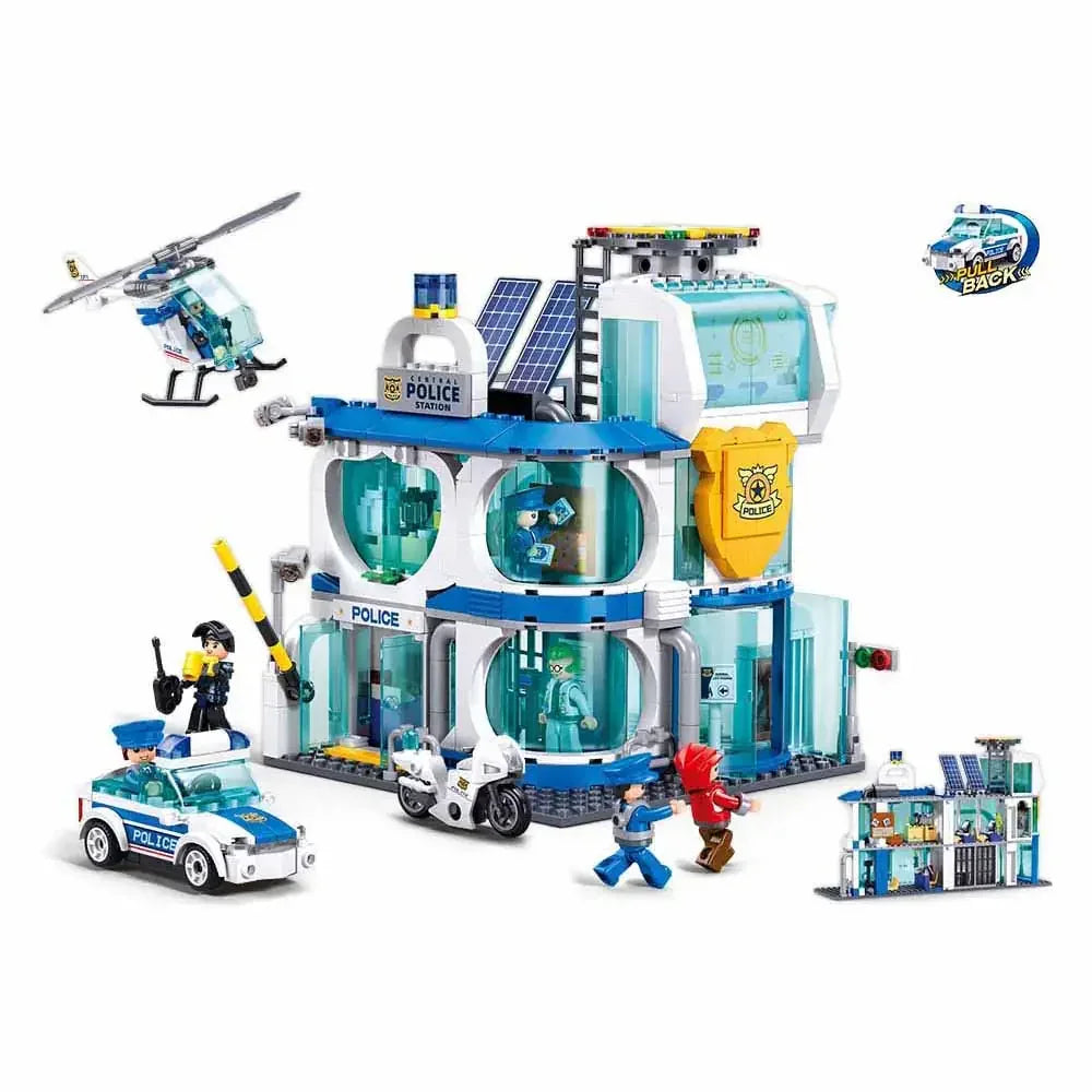 Sluban Metropolis Police-Central Police Station Building Blocks Set - 686 Pcs