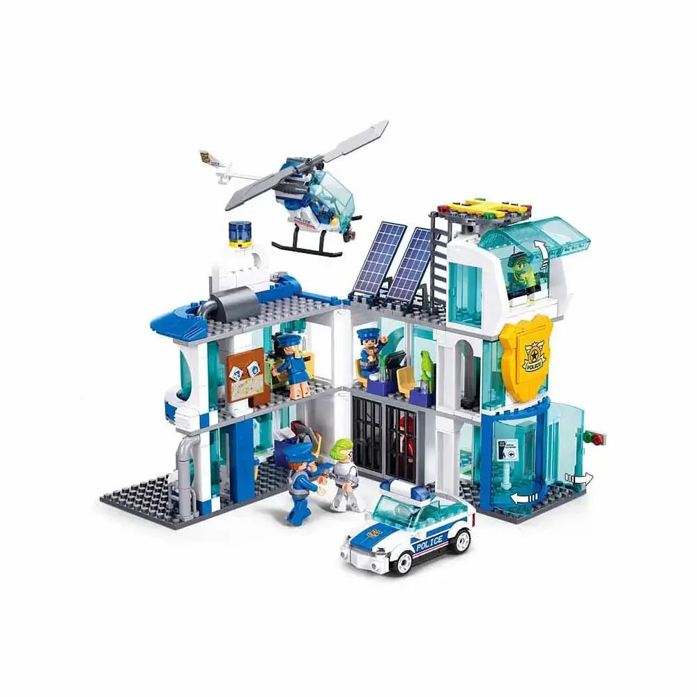 Sluban Metropolis Police-Central Police Station Building Blocks Set - 686 Pcs