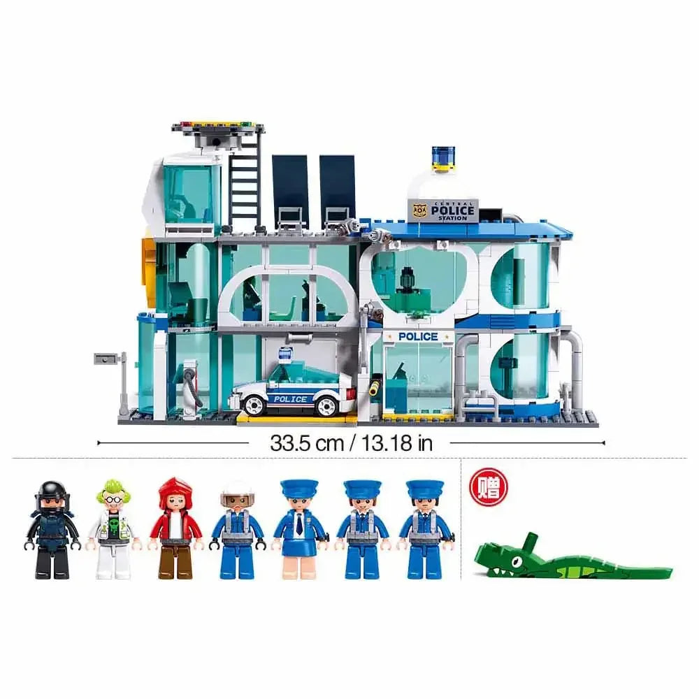 Sluban Metropolis Police-Central Police Station Building Blocks Set - 686 Pcs