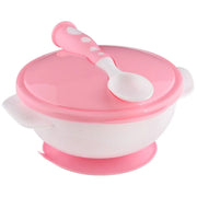 Safari Baby Suction Bowl with Spoon – Pink