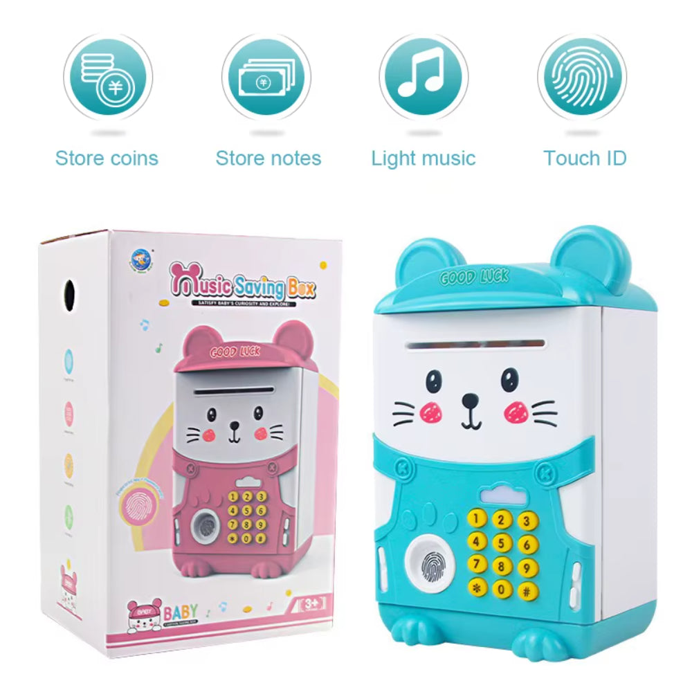 Music Saving Box Electronic Piggy Bank – Baby Blue - Toys - Egypt