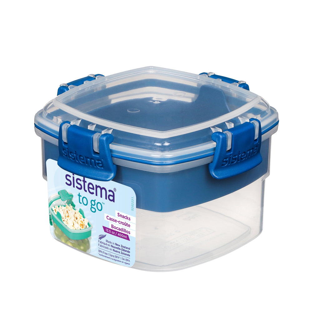 Sistema Lunch Box 400ml – Clear & Navy