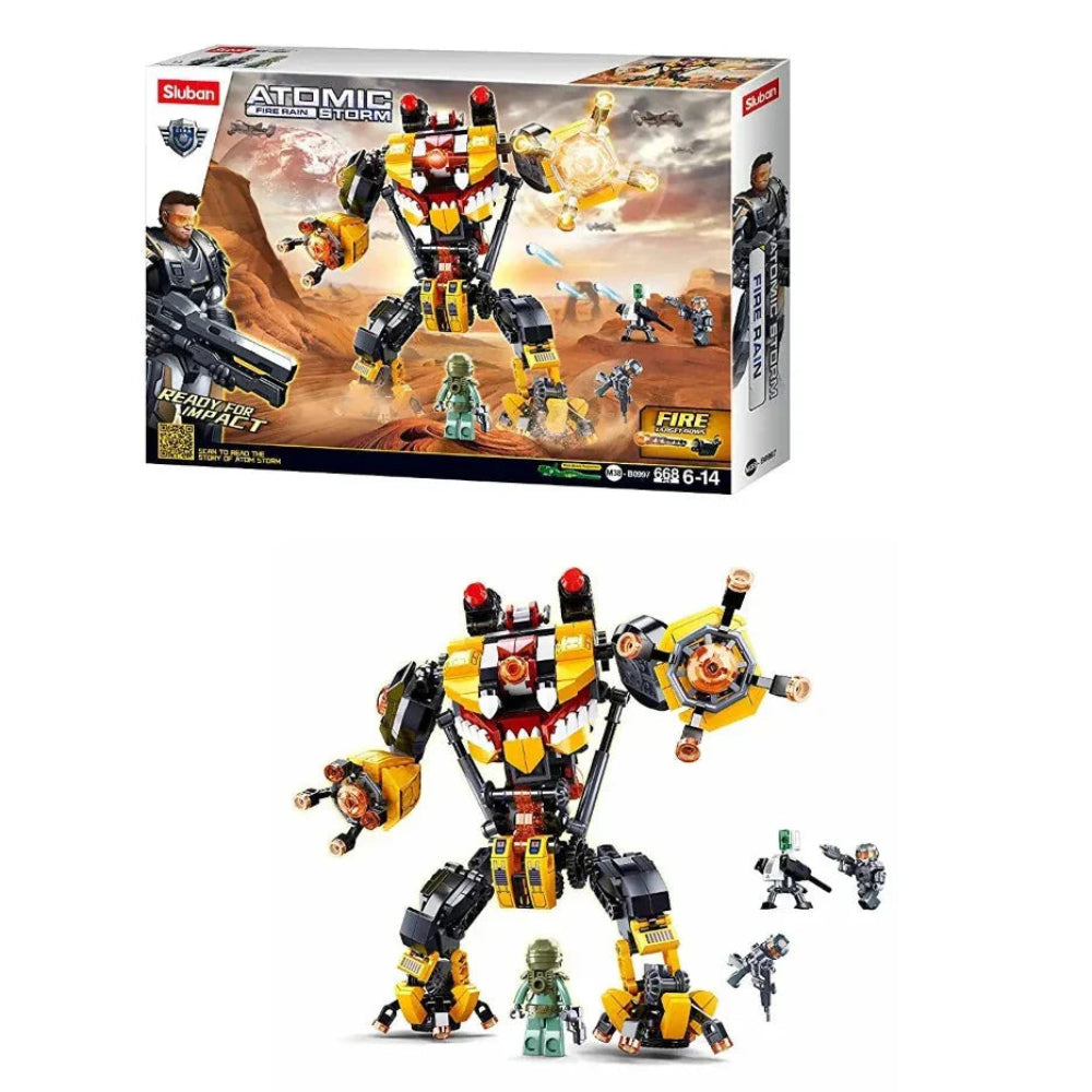 Sluban Atomic Storm Inquisitor Robot Building Block Set – 668 Pcs - Toys