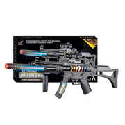 Light-Up Combat Machine Rifle – Battery-Operated Toy Gun with Sound & Rapid Fire Action