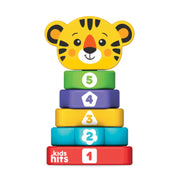 Kids Hits Wooden Stack and Play Tiger