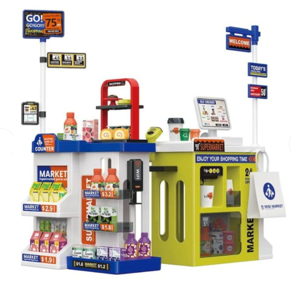Kids Supermarket Playset – 67 Pcs