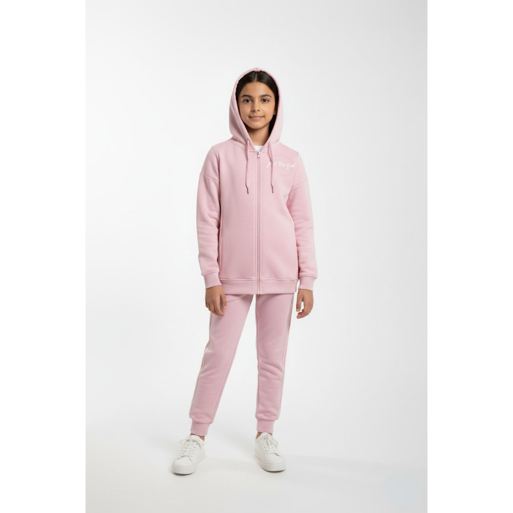 Teens Cotton Hoodie – Pink with “Join The Fun” Print