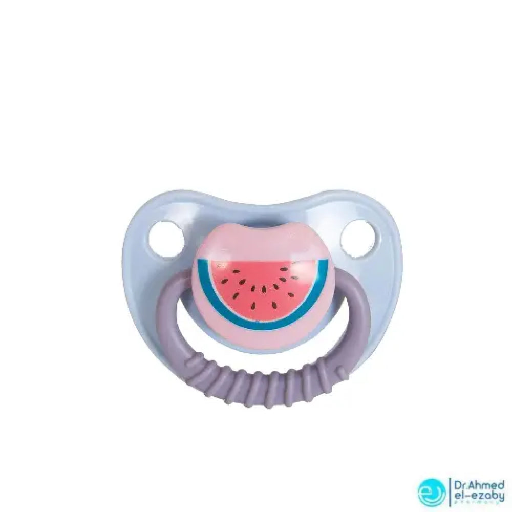True Silicone Round Pacifier 6m+ - Watermelon