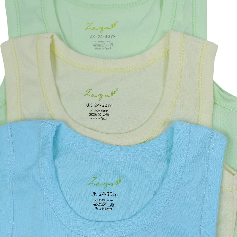 Unisex Baby Cotton Undershirt – Multicolor Pack Of 3