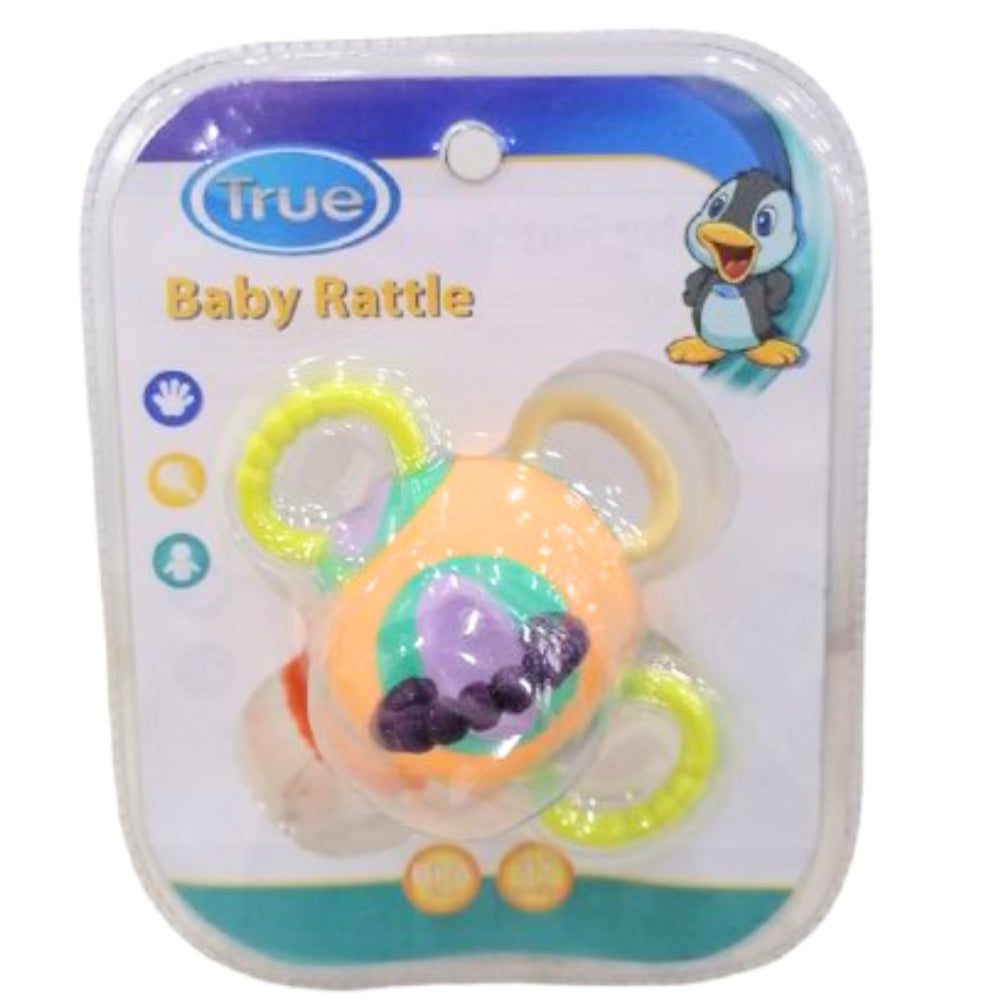 True Round Rattle with Rubber Handles