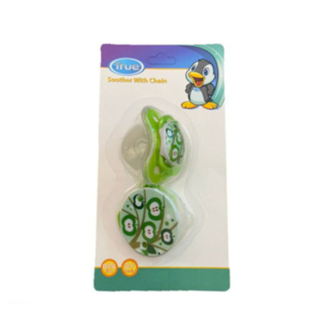 True Pacifier with Chain 0-6m – Green