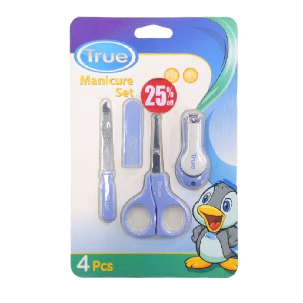 True Baby Grooming Set (Scissors + Nail Clipper + File) – Blue