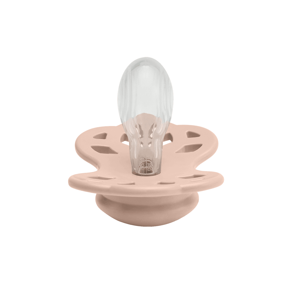 BIBS Infinity Pacifier 2-Pack Anatomical Silicone Size 2 – Blush/Woodchuck