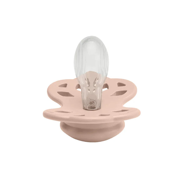 BIBS Infinity Pacifier 2-Pack Anatomical Silicone Size 2 – Blush/Woodchuck