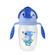 True Gold Sport Cup Weighted Straw – Baby Blue with Penguin Print 12m+