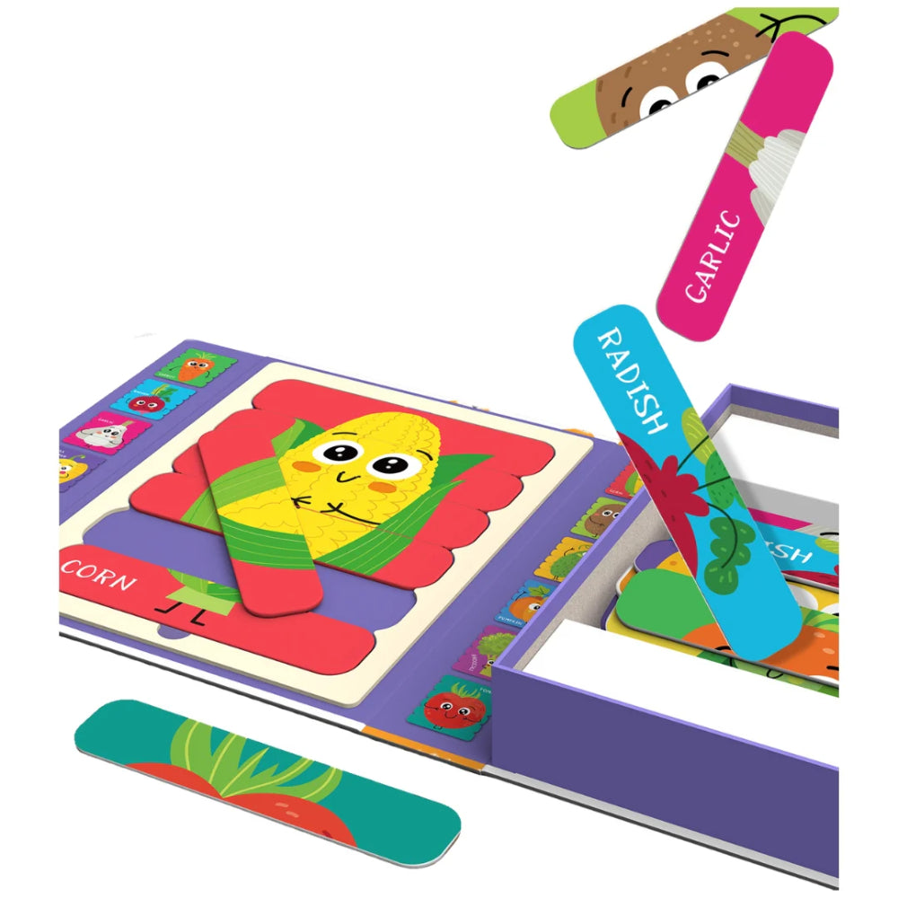 PlayfulMario Vegetable Stick Puzzle Set – 36 Pcs - Toys