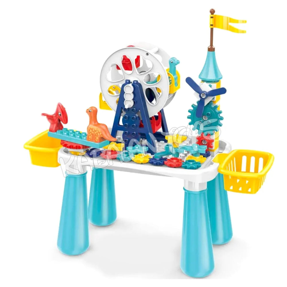 Ferris Wheel Building Blocks Table Playset – 66 Pcs
