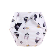 Unisex Baby Reusable Diaper – White with Boats Design
