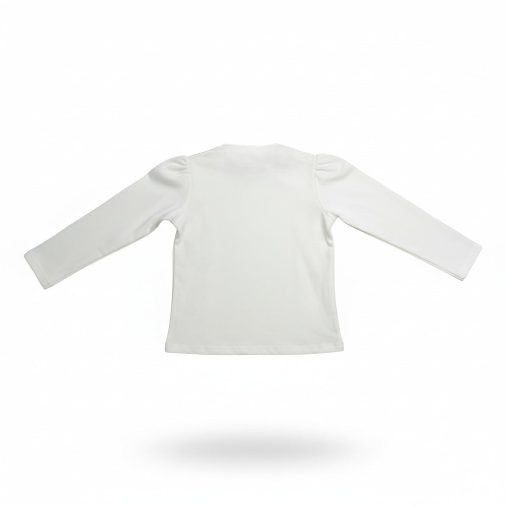 Girls Cotton T-Shirt –  Girl and Teddy Design