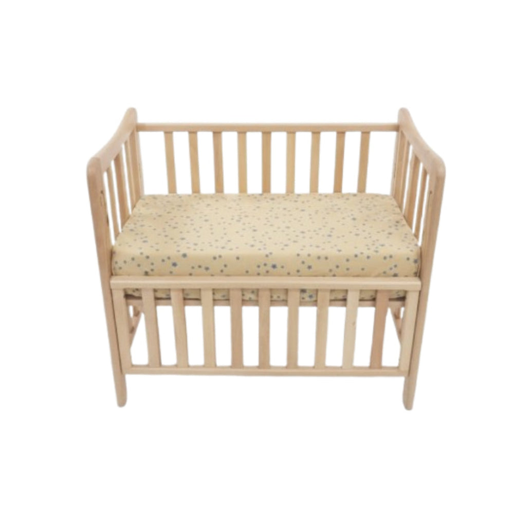 Wooden Baby Crib with Mattress – 100×60 cm