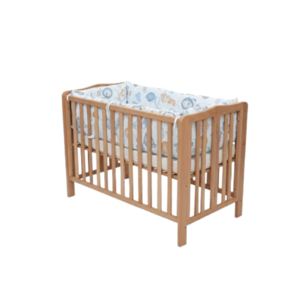 Baby Wooden Crib with Mattress – 120×70 cm - Baby Essentials - Dahab