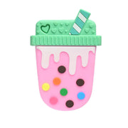 Safari Silicone Baby Teether 3m+ – Pink with Ice Cream Design