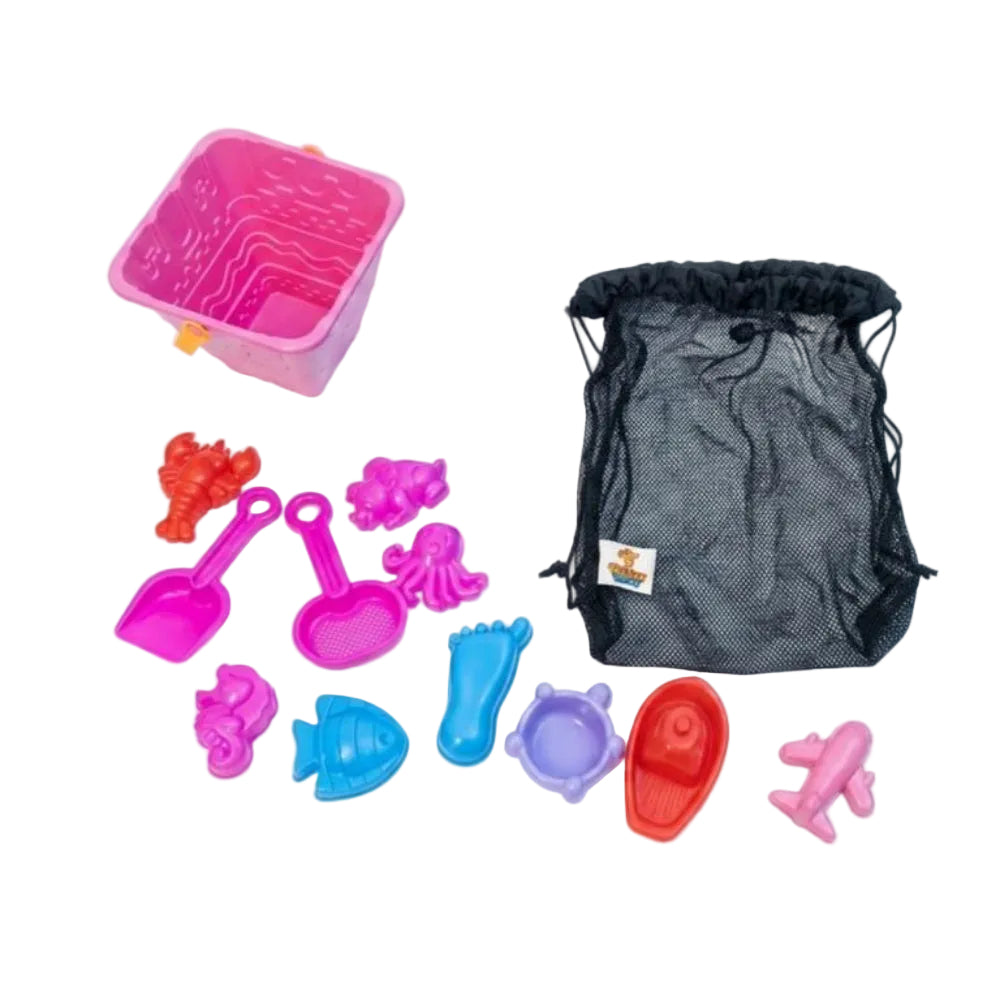 Toffee Multicolor Plastic Beach Sand Toy Set – Fuchsia