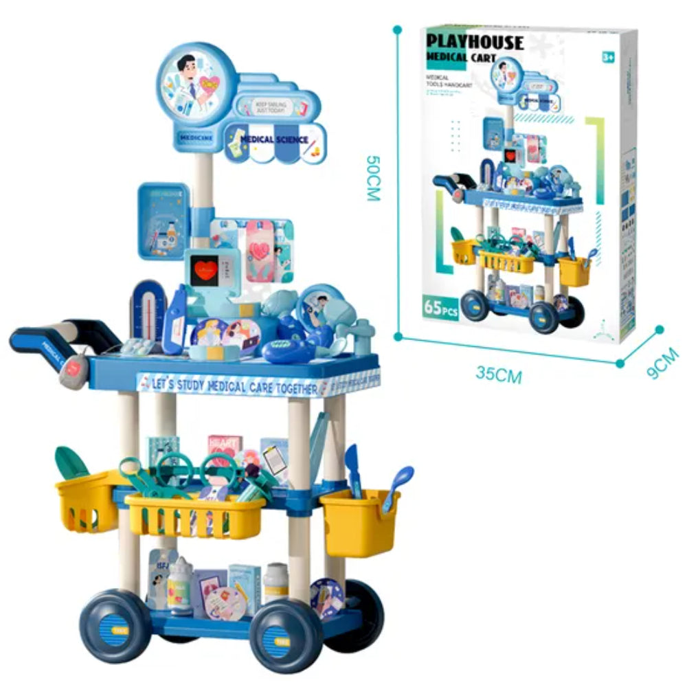 Play House Medical Cart Toy - 65 Pcs