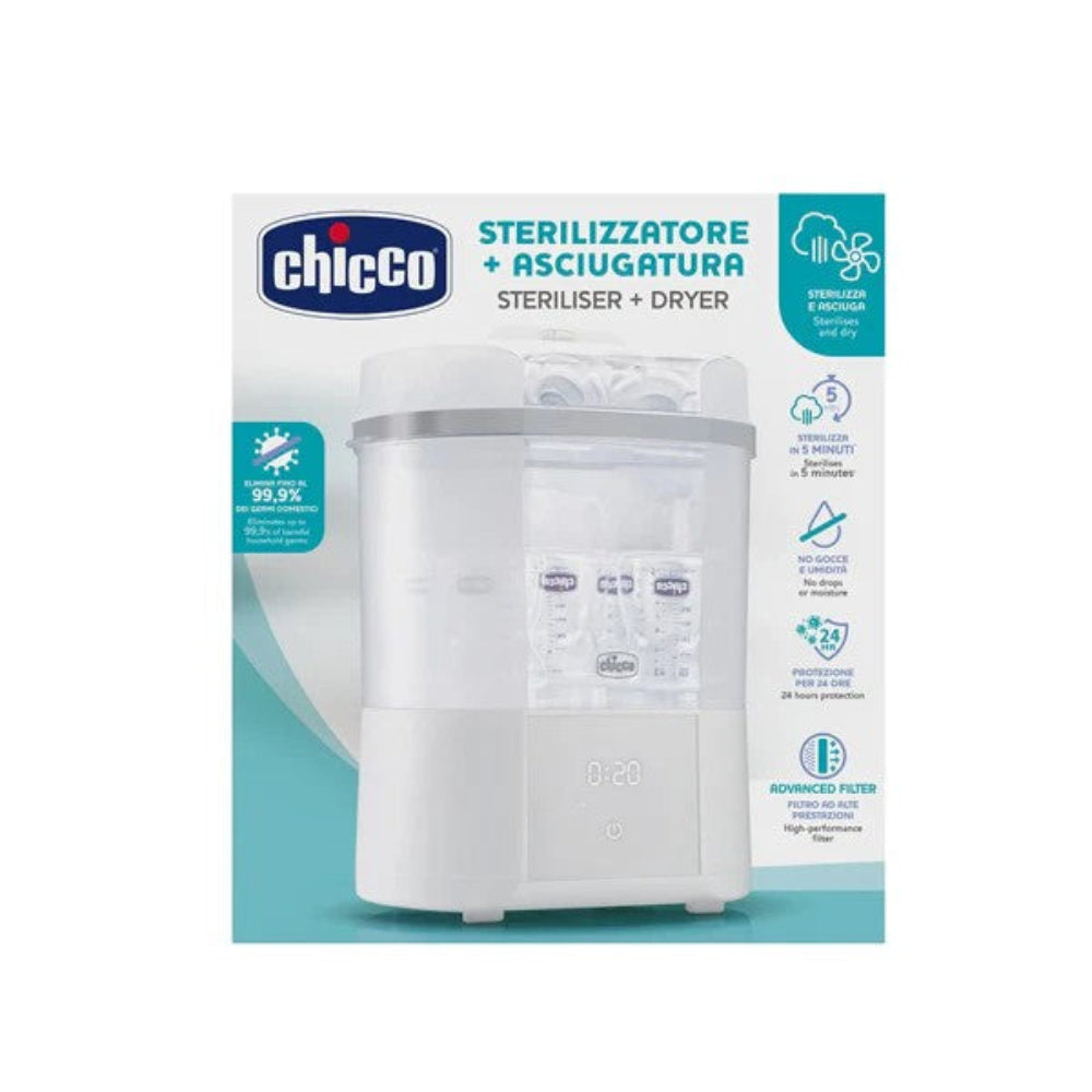 Chicco 2 in 1 Sterilizer with Dryer – Fast, Hygienic & Hassle-Free