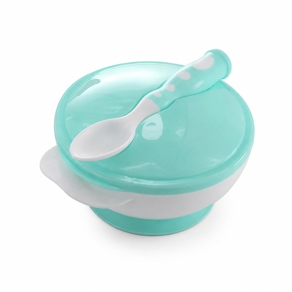 Safari Baby Suction Bowl with Spoon 4m+ – Mint