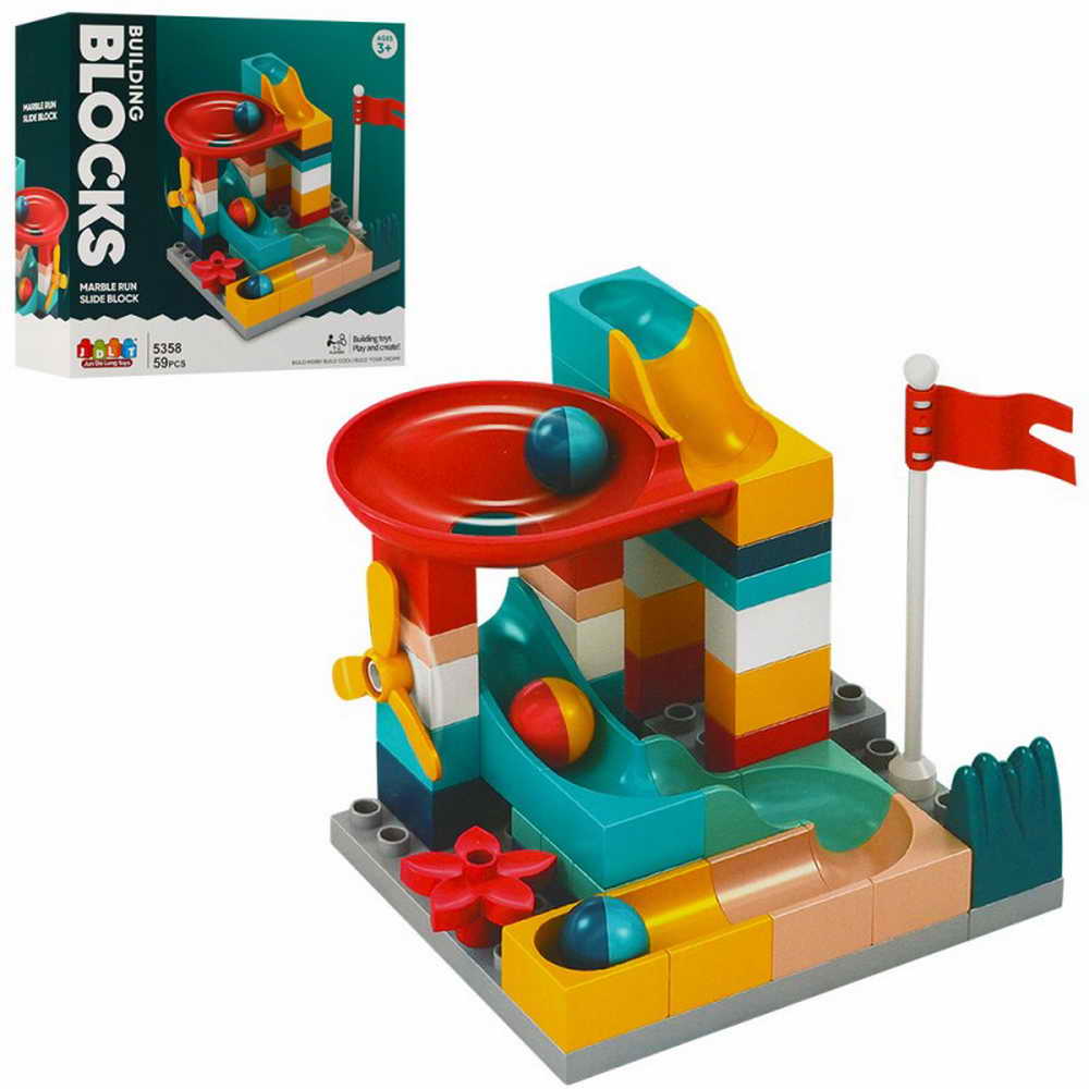 Marble Run Slide Blocks - 59 Pieces