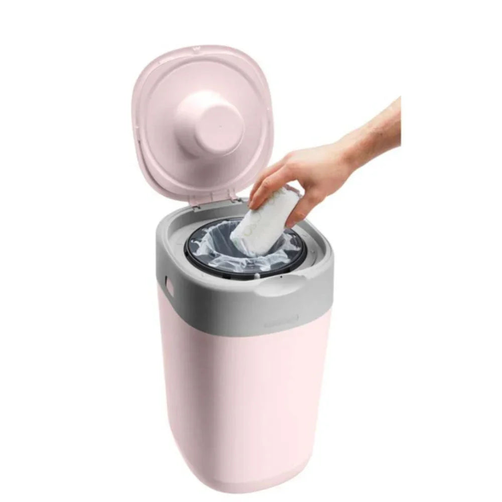 Tommee Tippee Twist & Click Nappy Disposal Bin - Pink