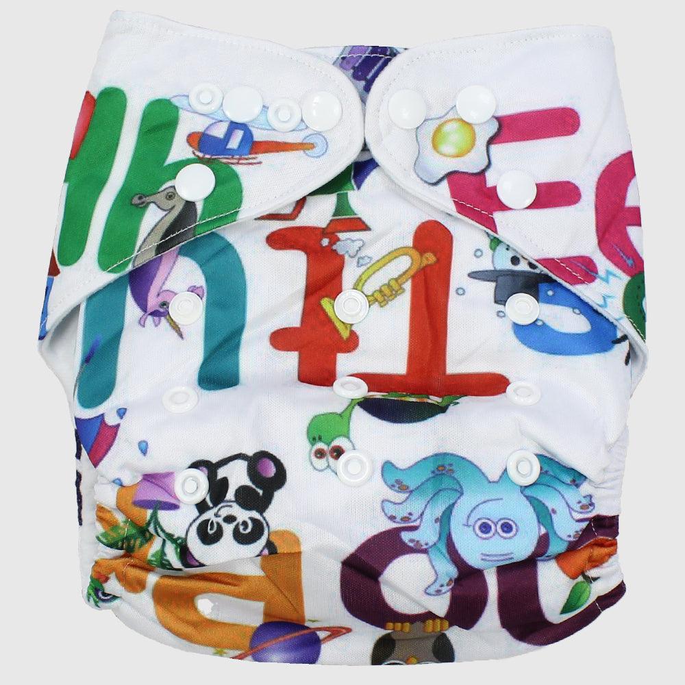 Adjustable And Reusable Diaper (Alphabet) - Ourkids - Global