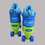 Adjustable Roller Skate Shoes 2-Rows 4-Wheels (Medium, Blue) - Ourkids - OKO