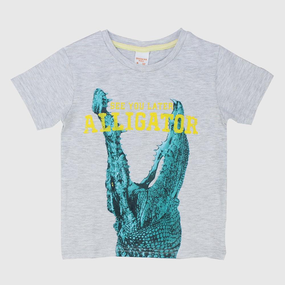 Alligator Short-Sleeved T-shirt - Ourkids - Quokka