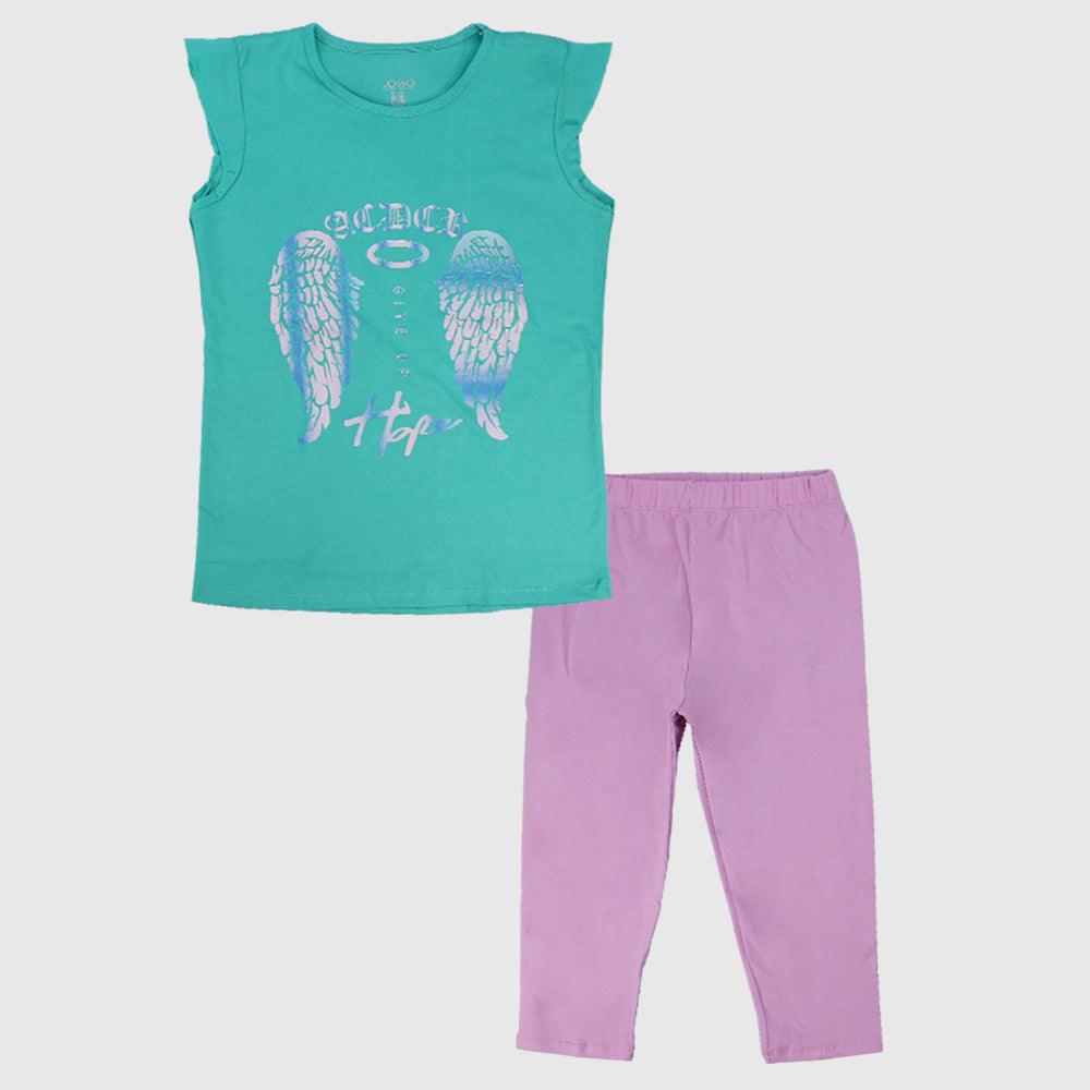 Angel Wings And Halo Sleeveless Pajama - Ourkids - Rosso