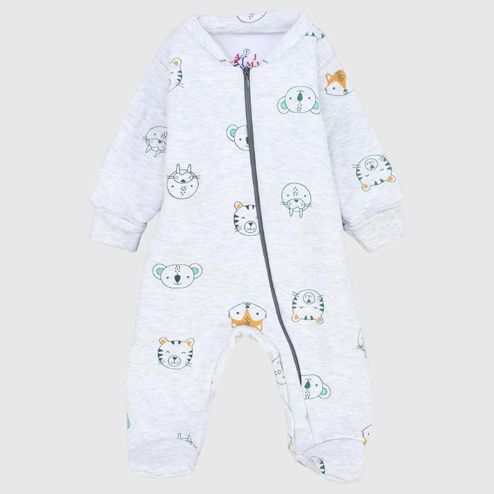 Animal Heads Long-Sleeved Baby Footie - Ourkids - JOKY